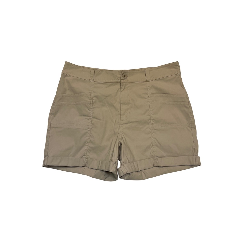 Eddie Bauer Khaki Tan Hiking Utility Gorpcore Shorts Women's Size 16